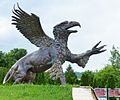 "Griff" Statue in the forecourt of the Farkasréti Cemetery Budapest.jpg