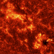 Active region in the chromosphere - Ca II 8542 Å.png