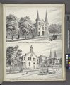 "View of Holy Family Church from North St. Auburn, N.Y; Holy Family Church School-House and Residence of the Pastor Rev. Edward Mc. Gowan, Cor. Chapel and North Str." NYPL1583078.tiff