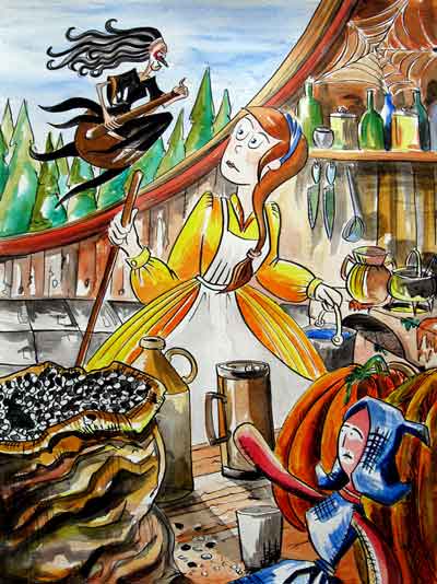 Vasilia in Baba YAga's House